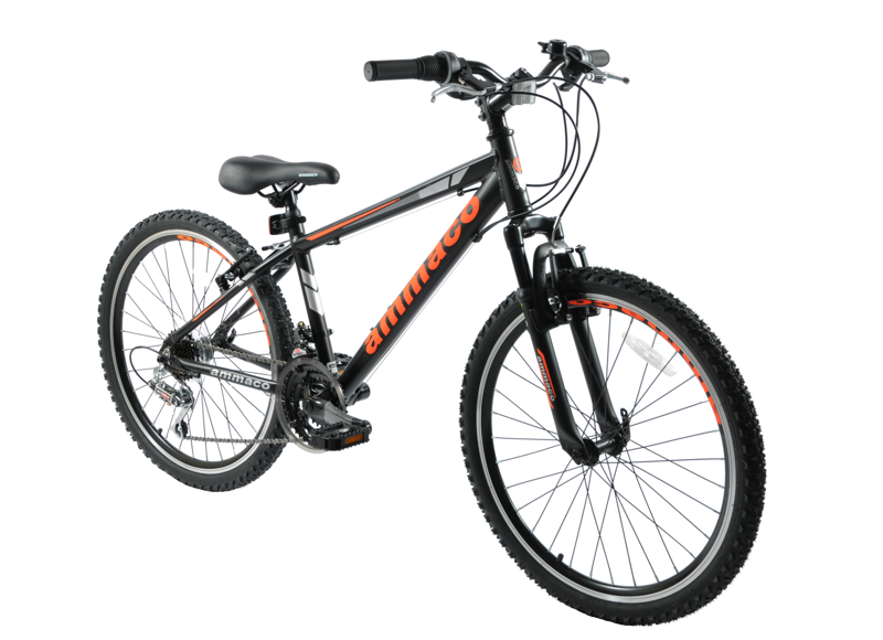 Ammaco Santos 24 Inch Wheel Kids Mountain Bike Black-1